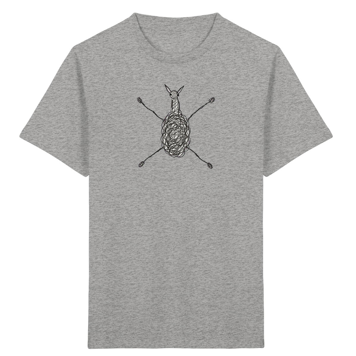 Alpaka von oben - Kinder Bio T-Shirt