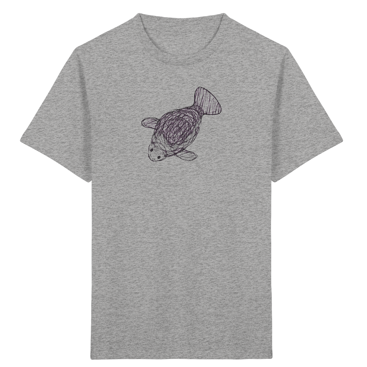 Seekuh von oben gezeichnet - Kinder Bio T-Shirt