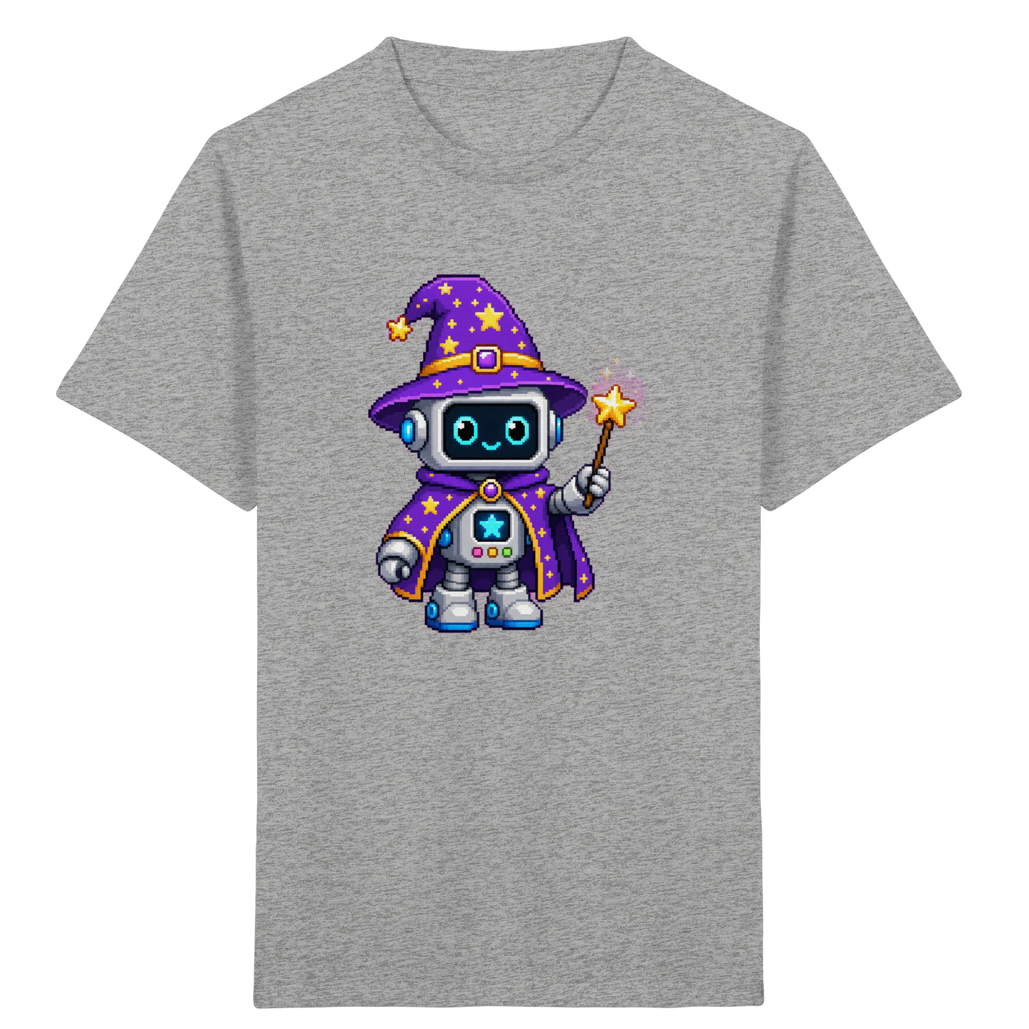 Pixel Roboter Zauberer T-Shirt: Magischer Spaß - Kinder T-Shirt