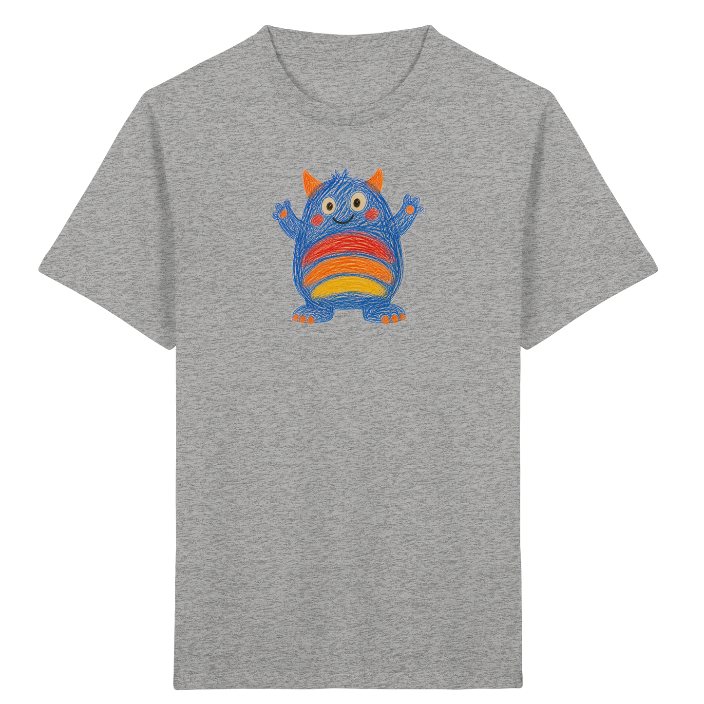 Regenbogenbauch Monster T-Shirt - Kinder Bio T-Shirt