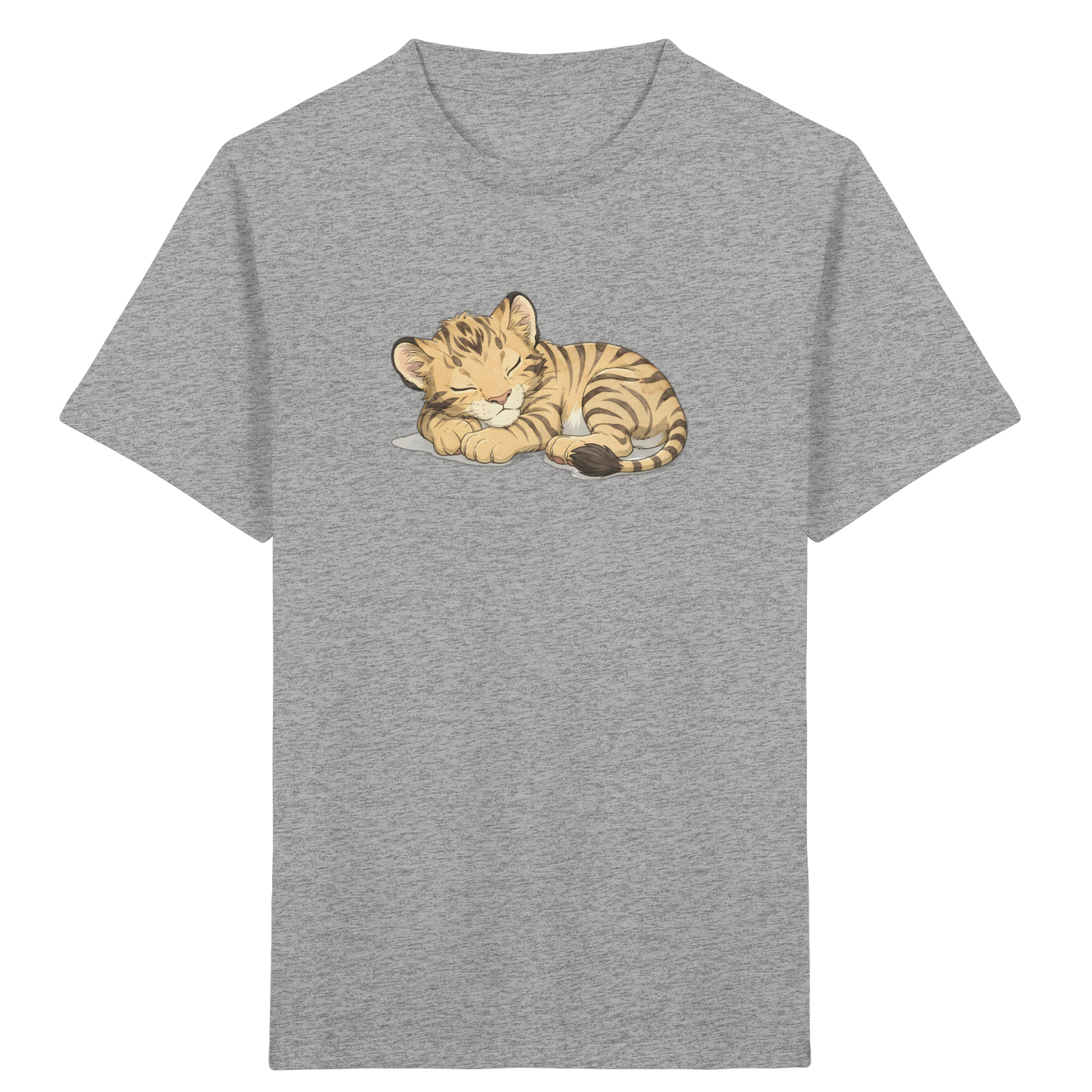 Schlafendes Tigerjunges: Kuscheliges Aquarell T-Shirt