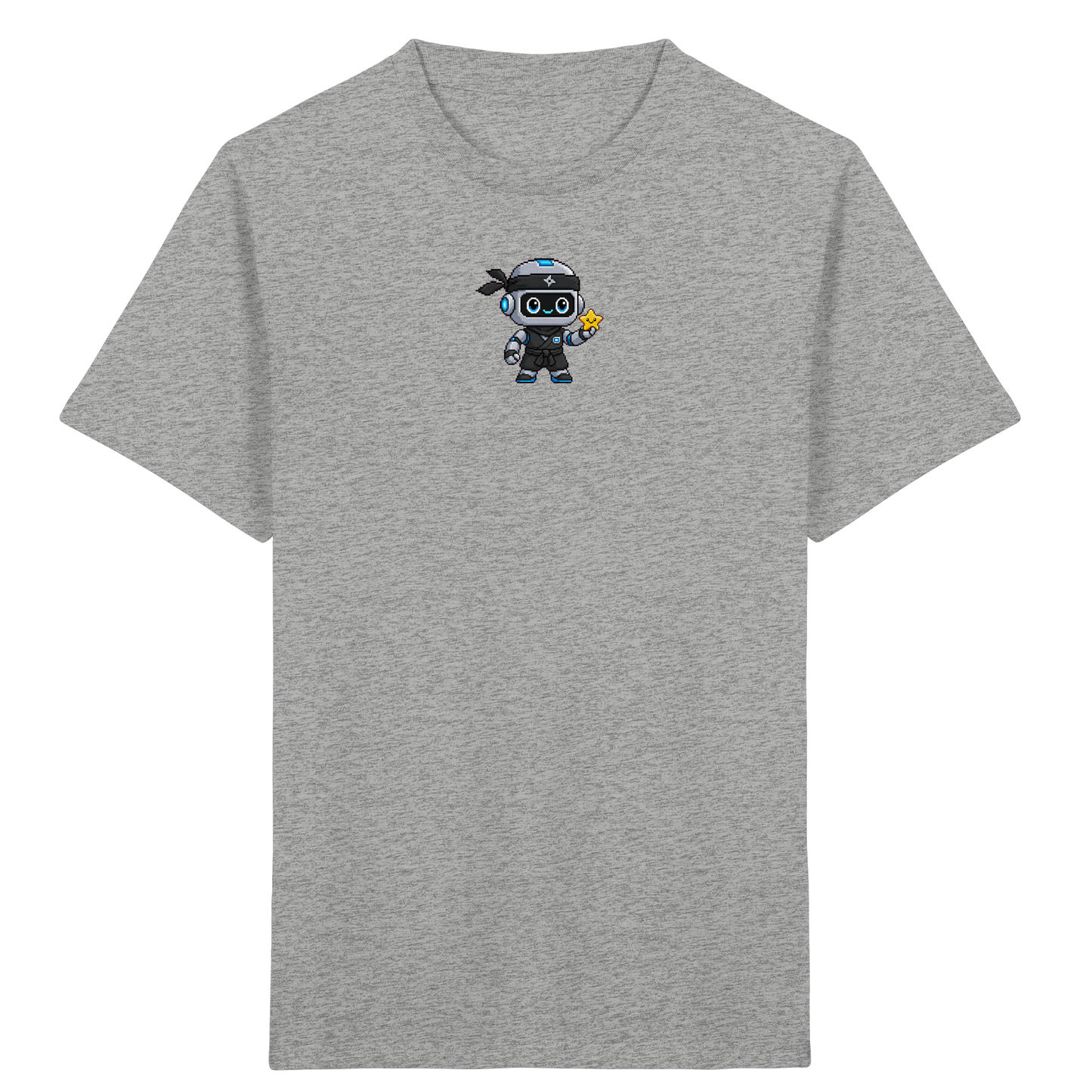 Roboter Ninja mit goldenem Stern - Kinder T-Shirt