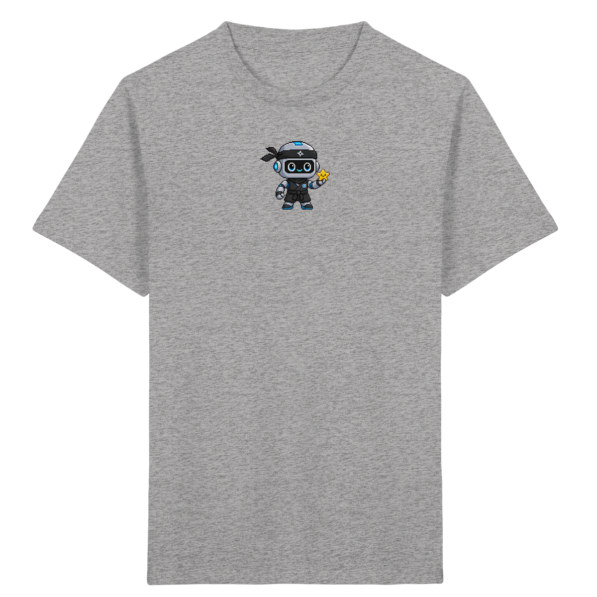 Roboter Ninja mit goldenem Stern - Kinder T-Shirt