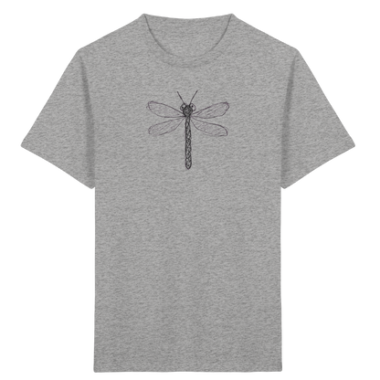 Libelle von oben gezeichnet - Kinder Bio T-Shirt
