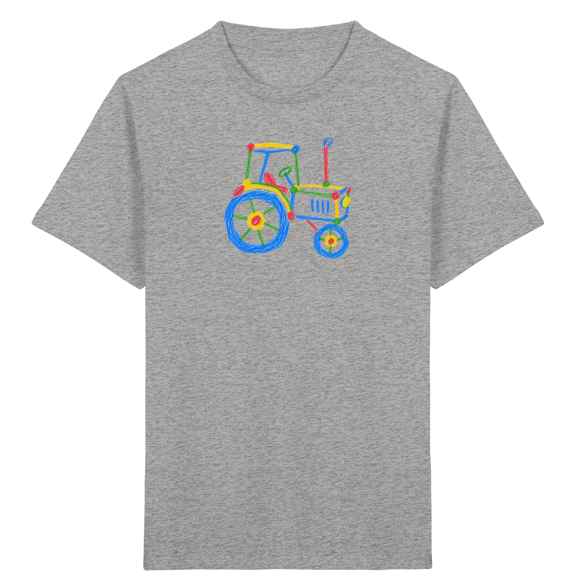 Bunter Kinder Traktor - Kinder Bio T-Shirt