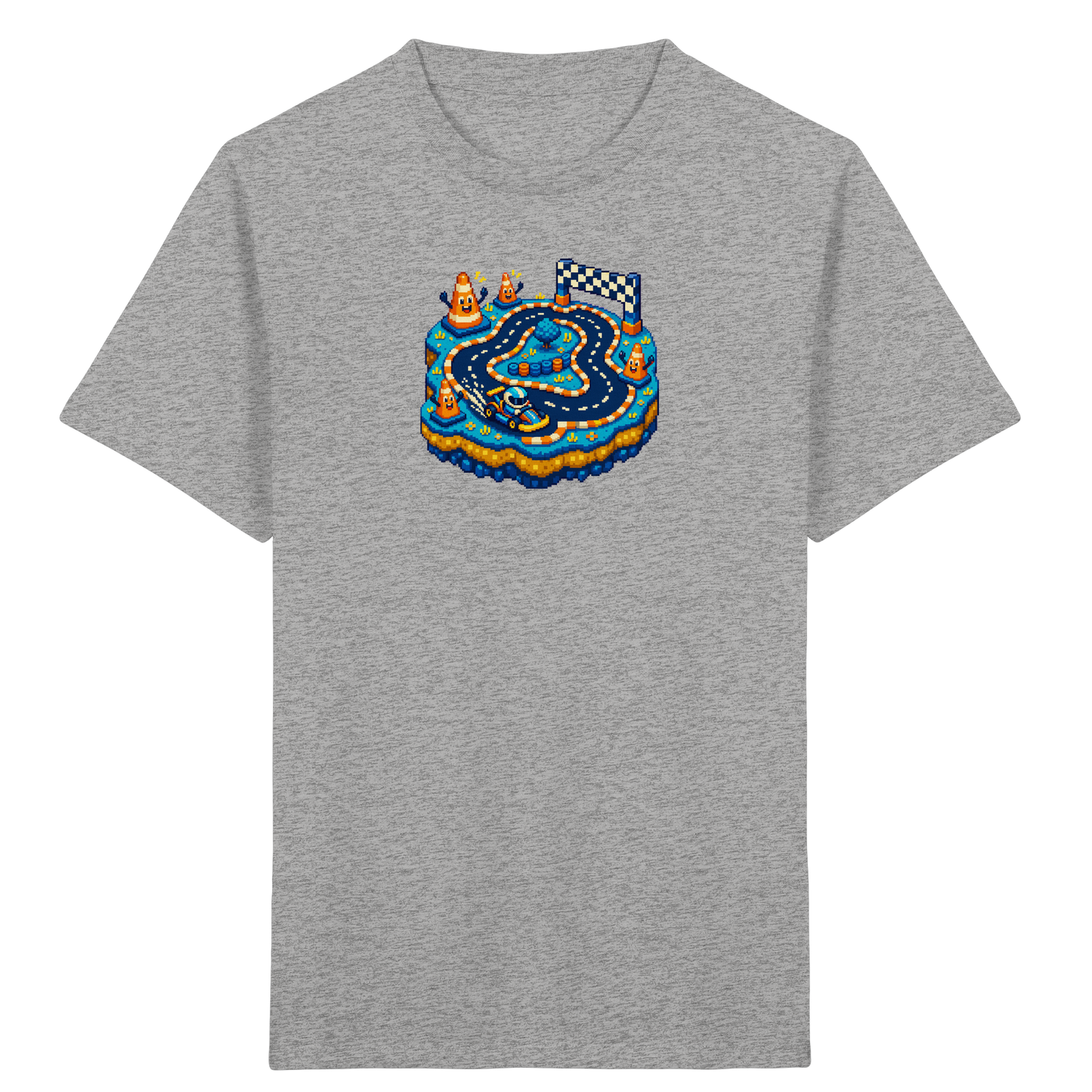 Cooles Pixel Go-Kart Rennshirt - Kinder Bio T-Shirt