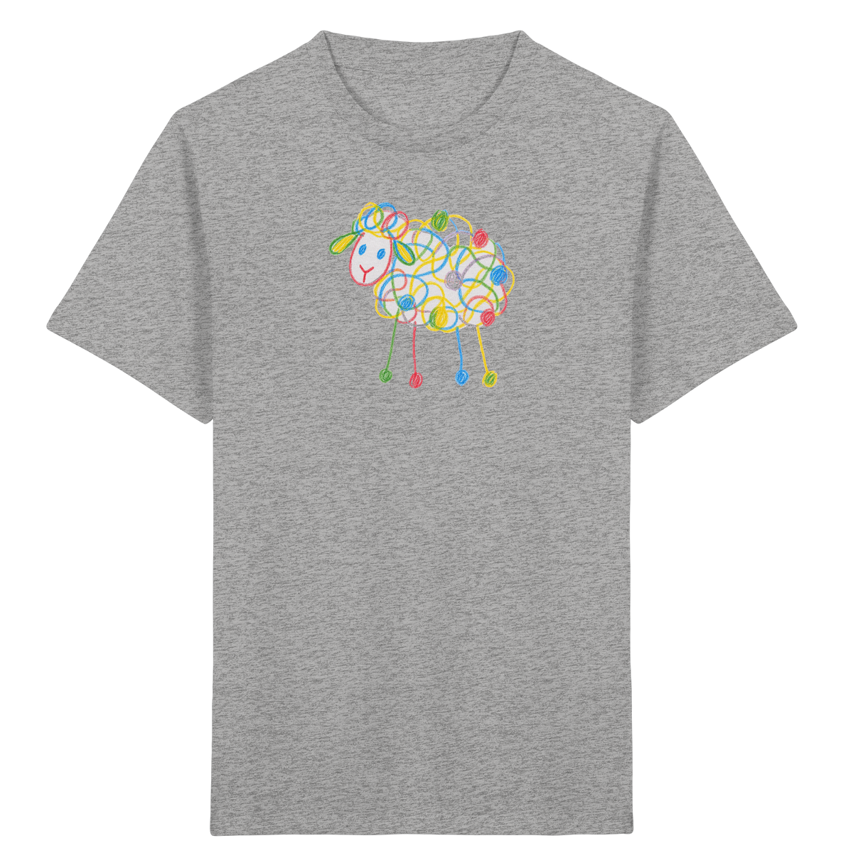 Buntes Farbpunkt-Schaf Shirt - Kinder Bio T-Shirt