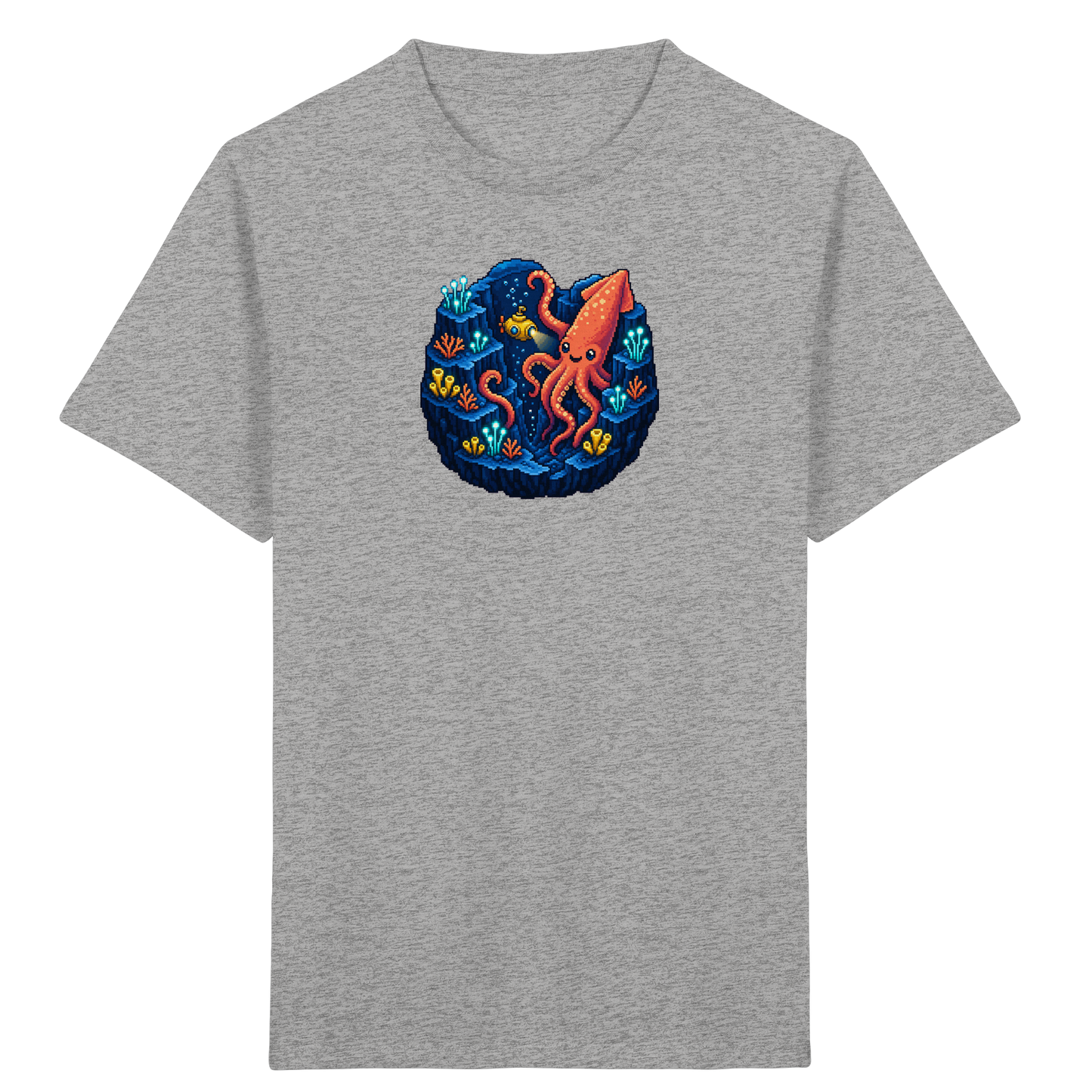 Abenteuer Tintenfisch im Retro Look - Kinder Bio T-Shirt