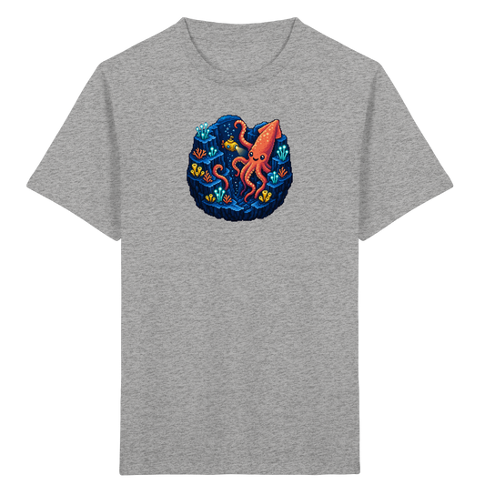Abenteuer Tintenfisch im Retro Look - Kinder Bio T-Shirt