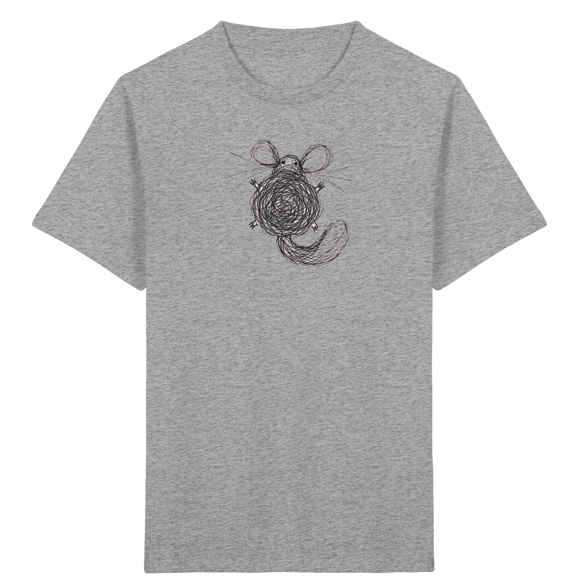 Chinchilla von oben gezeichnet - Kinder Bio T-Shirt