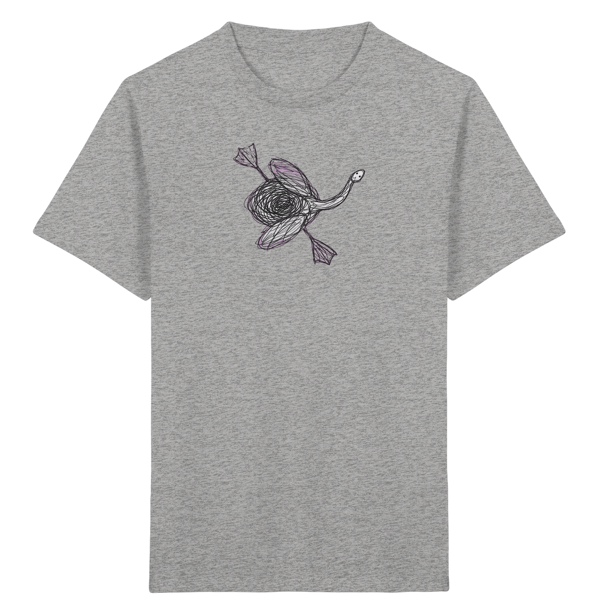 Schwan von oben Kritzelmotiv - Kinder Bio T-Shirt
