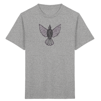 Taube von oben Kinderzeichnung - Kinder Bio T-Shirt