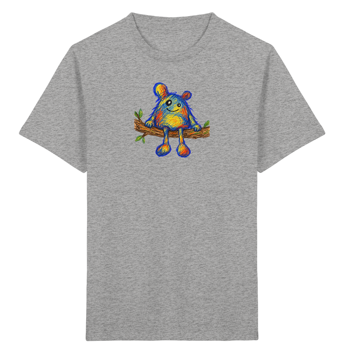 Astsitzer Kritzelmonster auf Ast - Kinder Bio T-Shirt