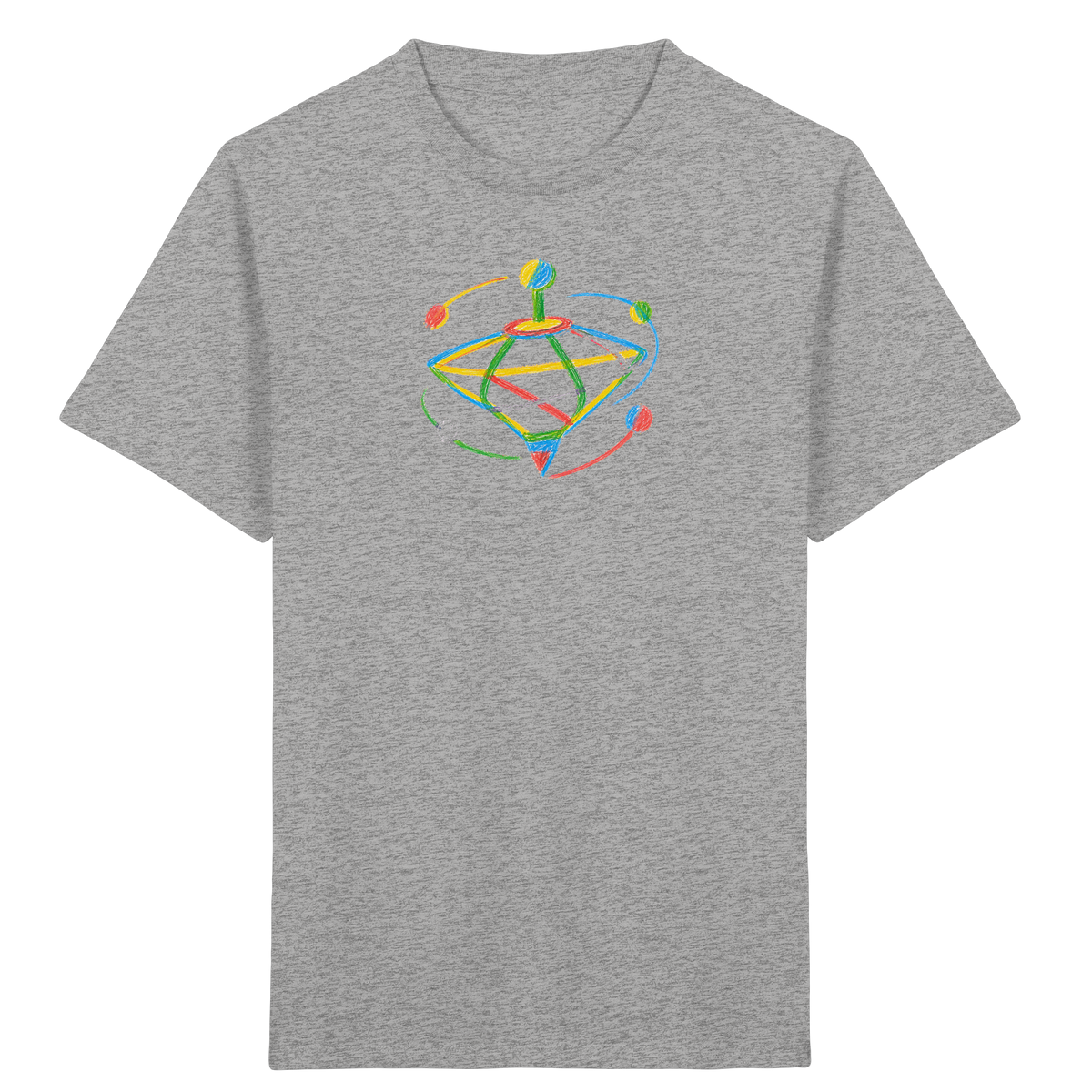 Bunter Farbpunkt Kreisel - Kinder Bio T-Shirt