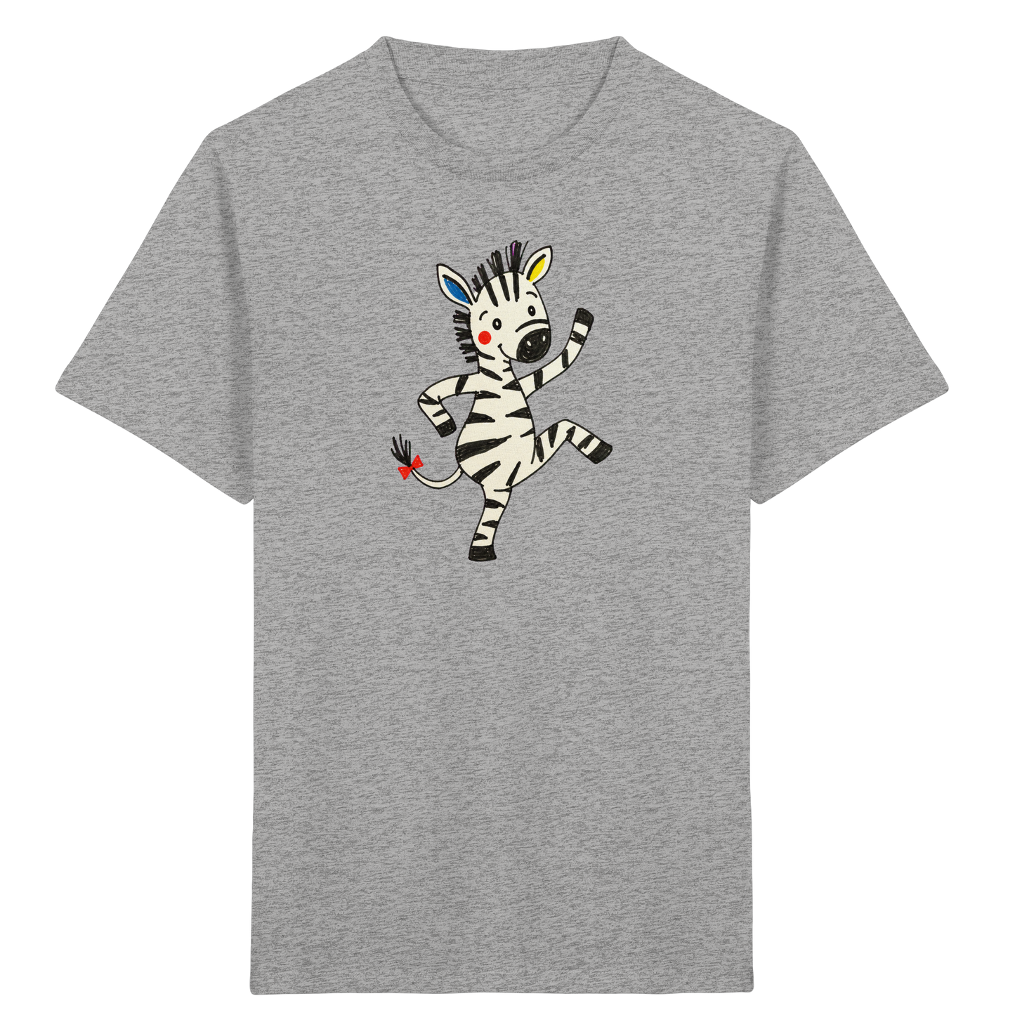 Fröhliches tanzendes Zebra Kinder T-Shirt - Kinder Bio T-Shirt