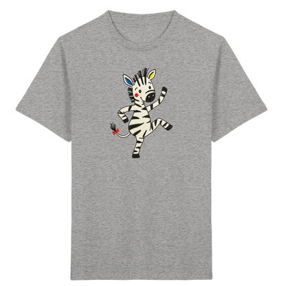 Fröhliches tanzendes Zebra Kinder T-Shirt - Kinder Bio T-Shirt