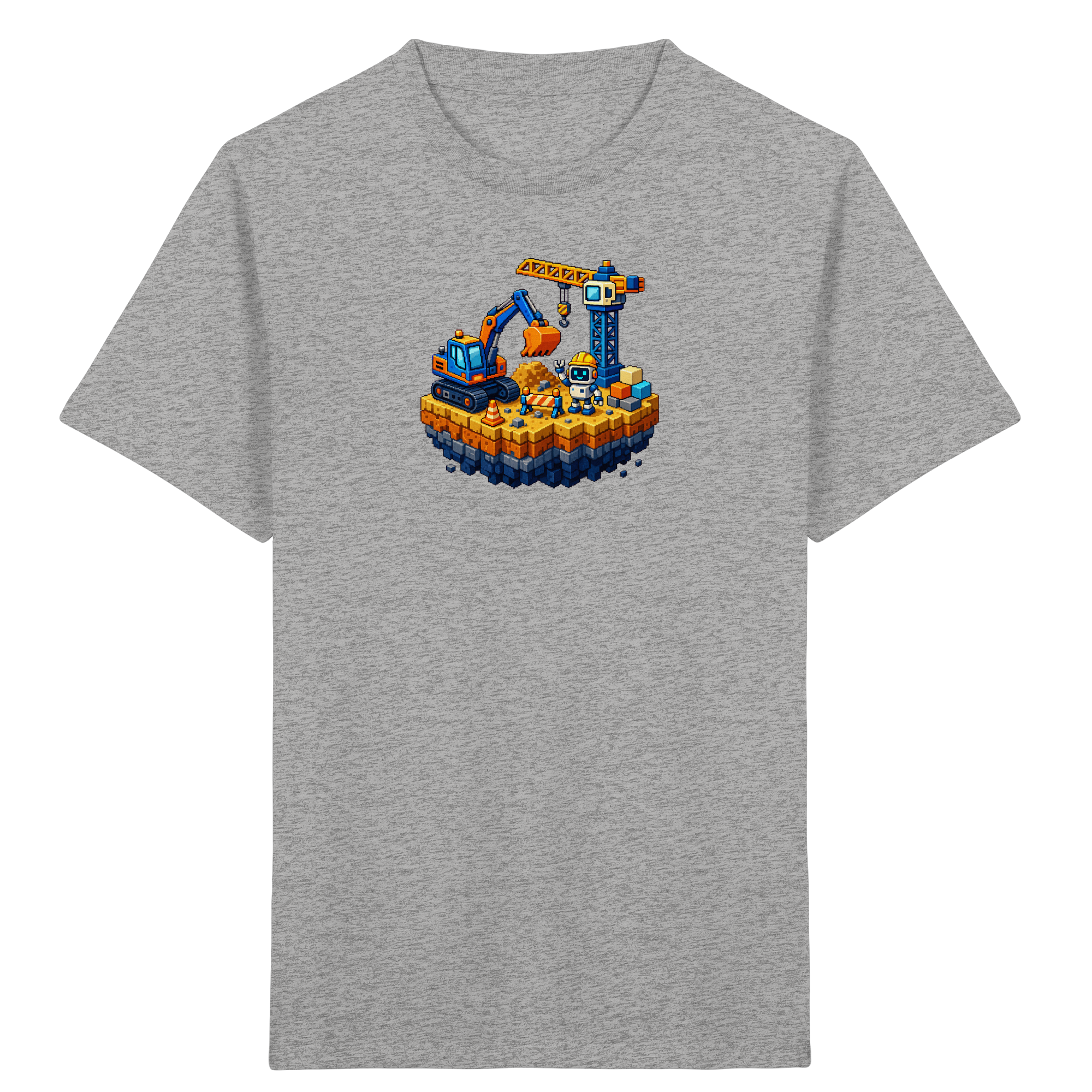 Roboter Bagger Pixel T-Shirt