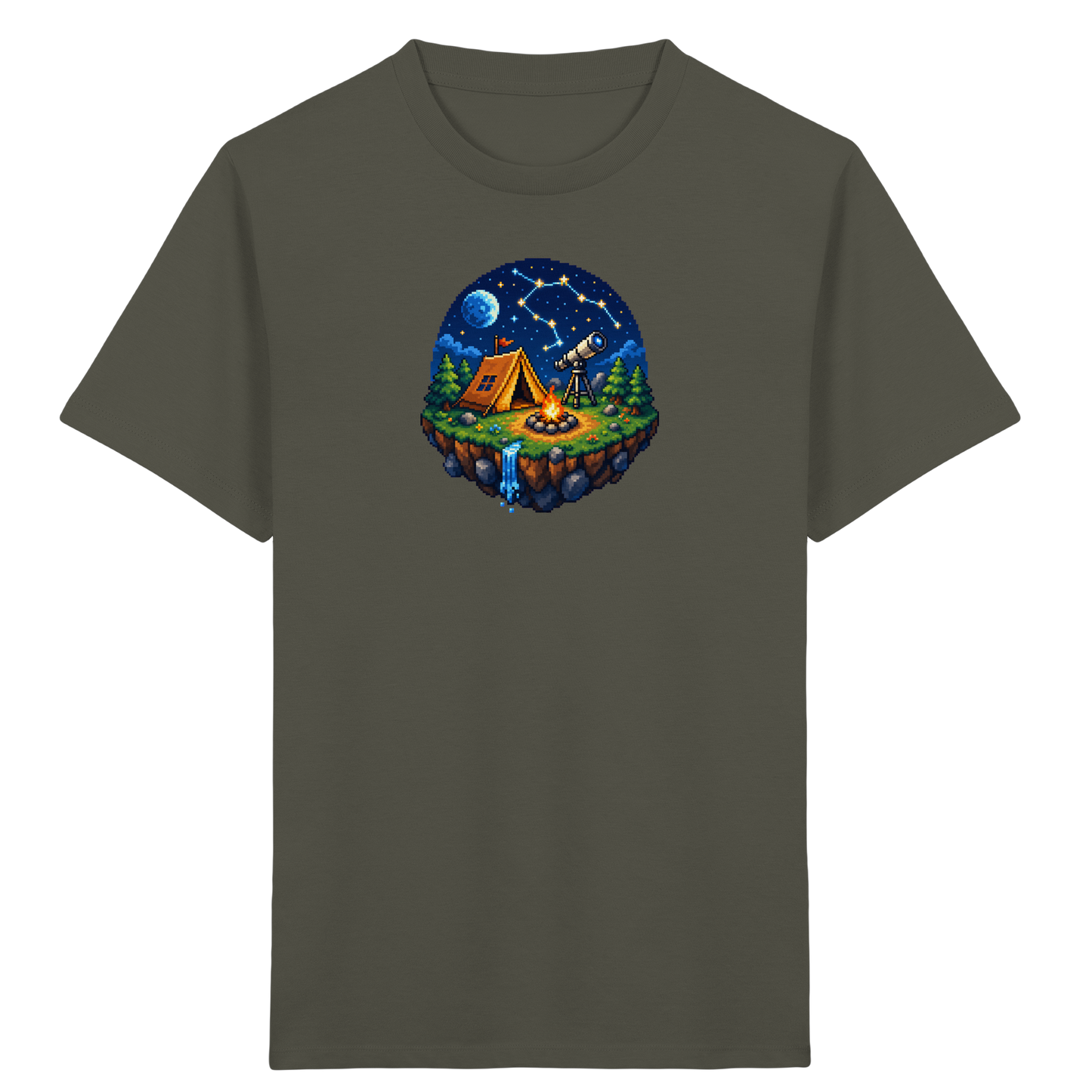 Magisches Pixel Camping Insel Abenteuer - Kinder Bio T-Shirt