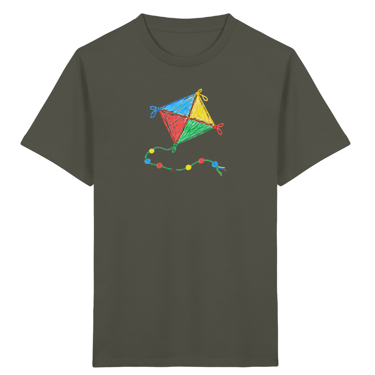 Bunter Drachen mit Knoten - Kinder Bio T-Shirt