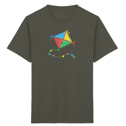 Bunter Drachen mit Knoten - Kinder Bio T-Shirt
