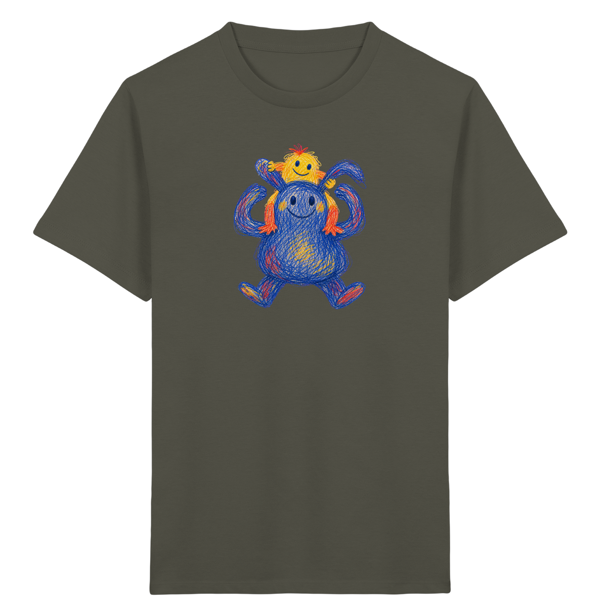 Huckepack Monster Kinder T-Shirt - Kinder Bio T-Shirt