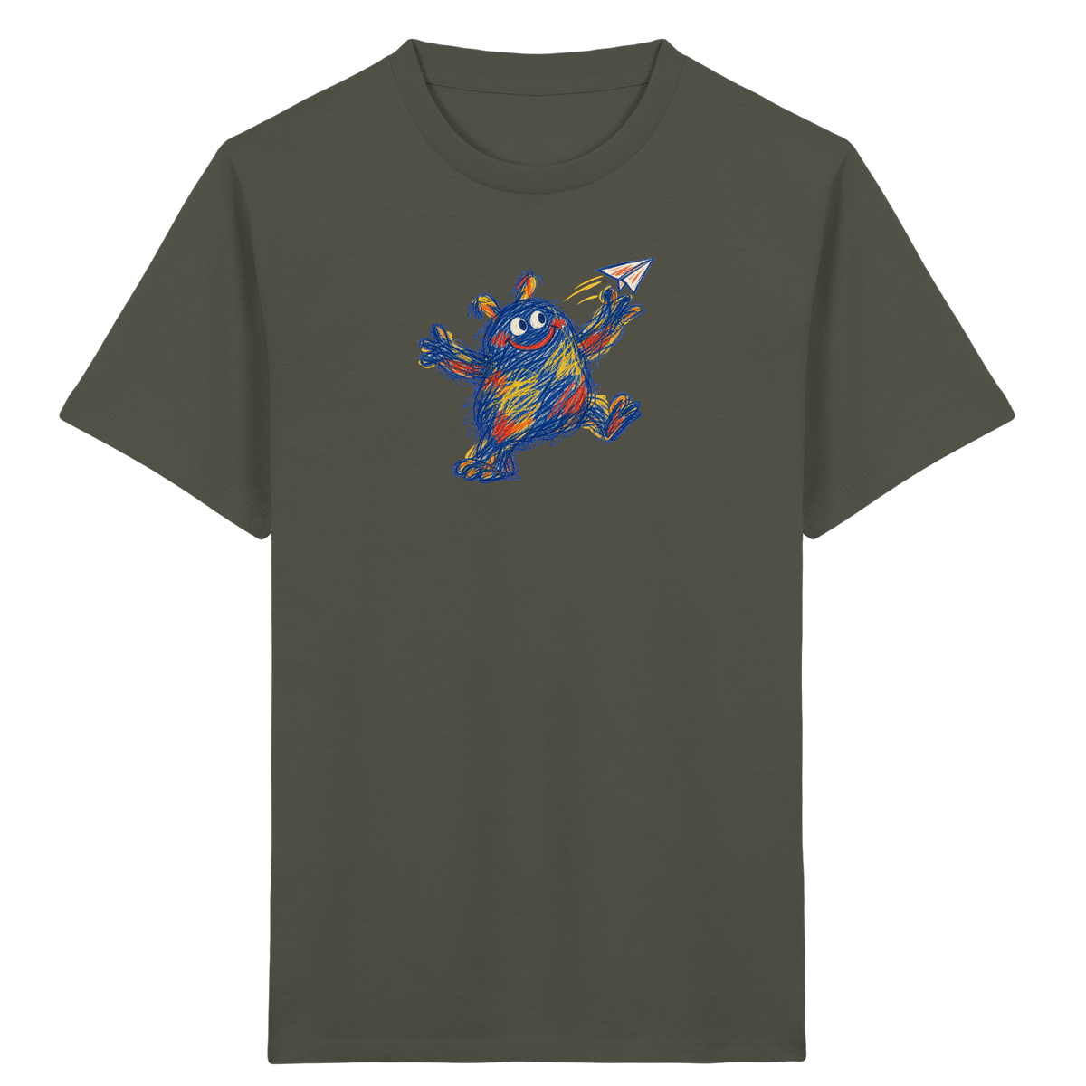 Papierfliegerwerfer Kritzelmonster Kinder Shirt - Kinder Bio T-Shirt