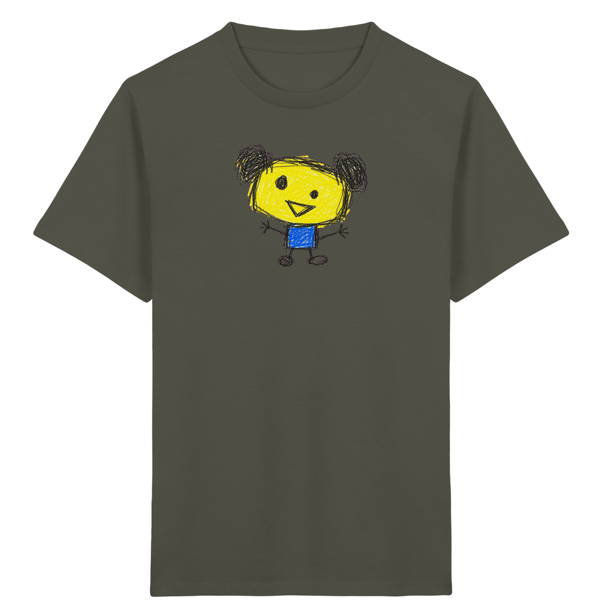Kritzelkopf mit Doppeldutt - Kinder Bio T-Shirt