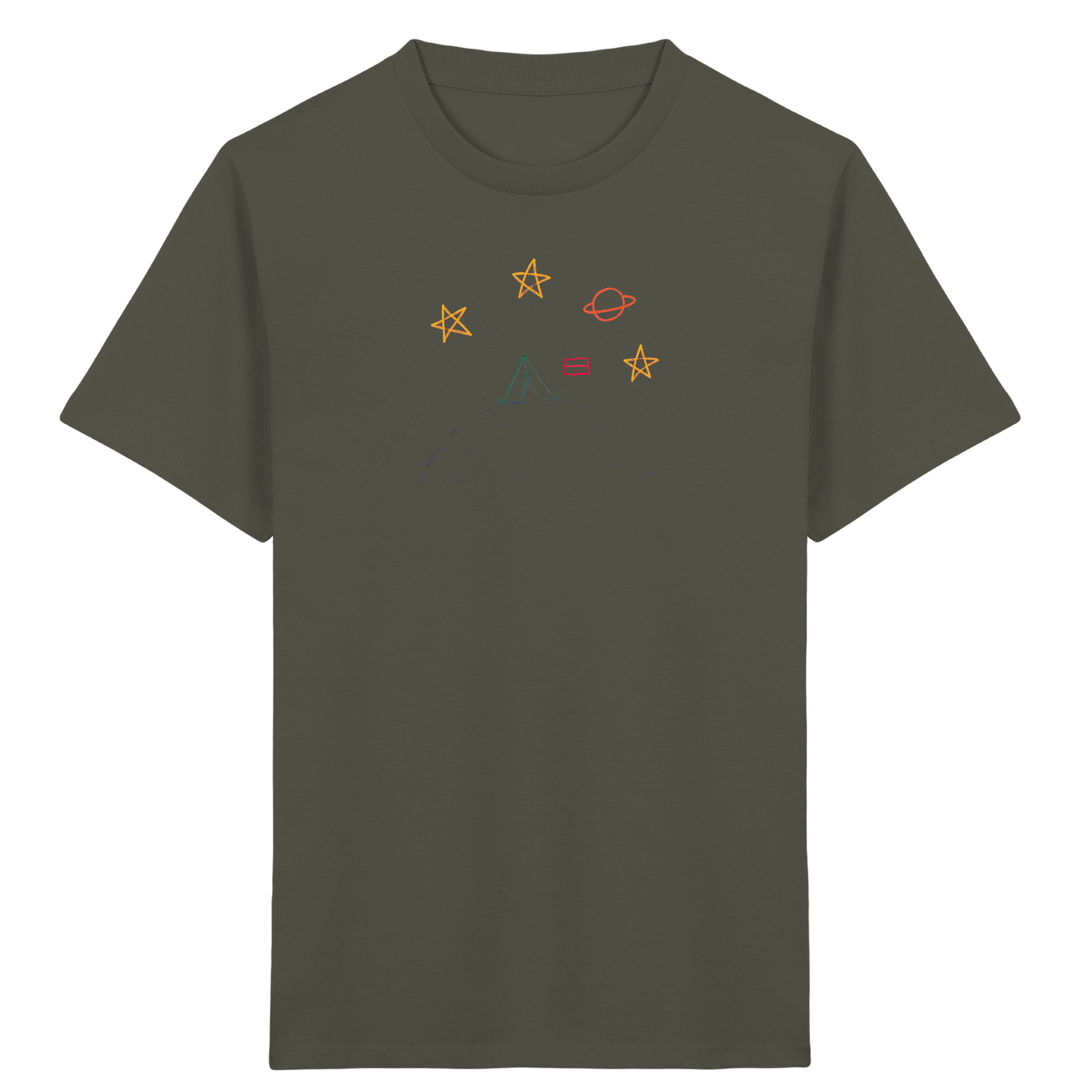 Abenteuerliches Weltraum Camping Kinder T-Shirt - Kinder Bio T-Shirt