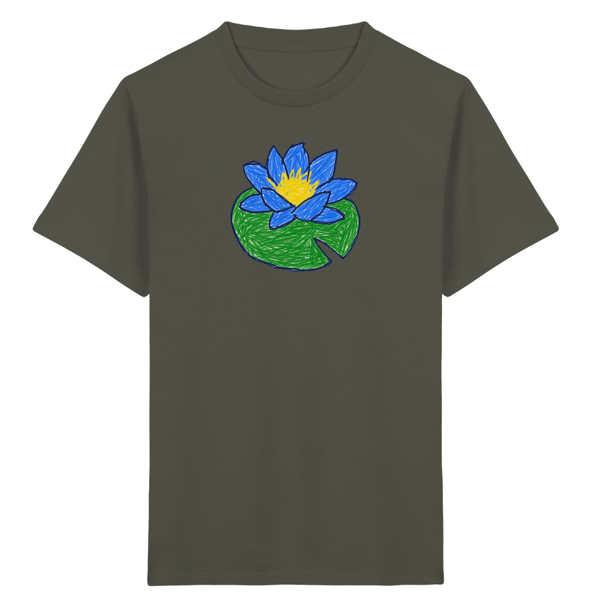 Kritzel Wasserlilie Kinder Shirt - Kinder Bio T-Shirt
