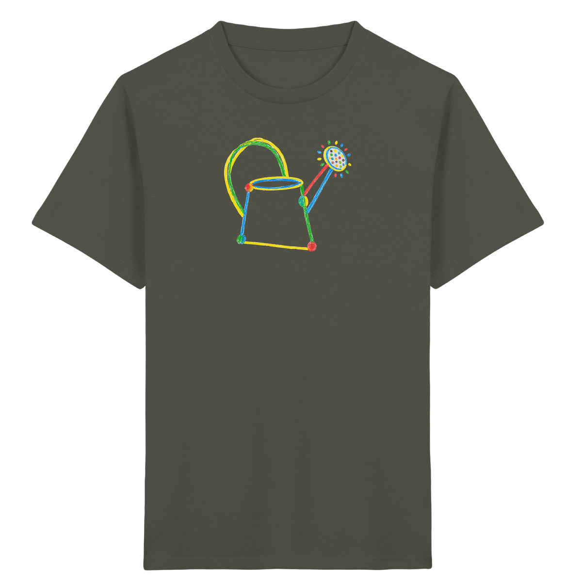Bunte Kreide Gießkanne Kinder - Kinder Bio T-Shirt