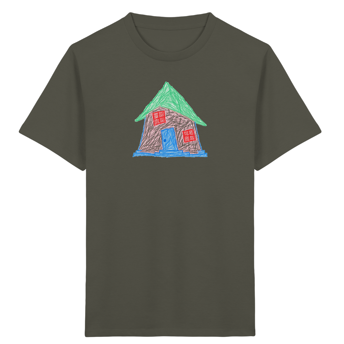 Rosa Schiefhaus Kinderzeichnung - Kinder Bio T-Shirt