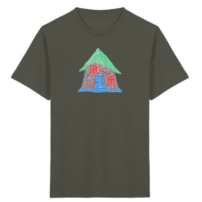 Rosa Schiefhaus Kinderzeichnung - Kinder Bio T-Shirt