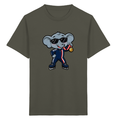 Eislaufender Elefant: Cooles T-Shirt für Kinder - Kinder Bio T-Shirt