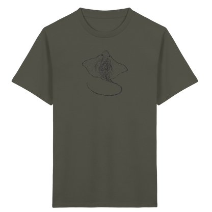 Rochen von oben gezeichnet - Kinder Bio T-Shirt