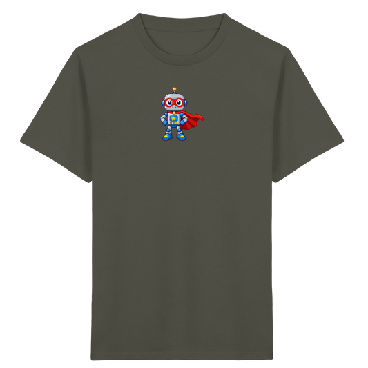 Pixel-Roboter Superhelden-Shirt: Freundliches Design - Kinder T-Shirt