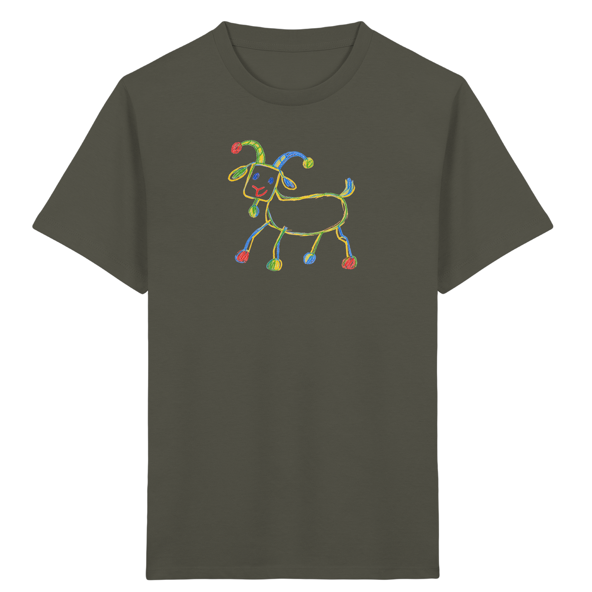 Freche Farbpunkt Ziege - Kinder Bio T-Shirt