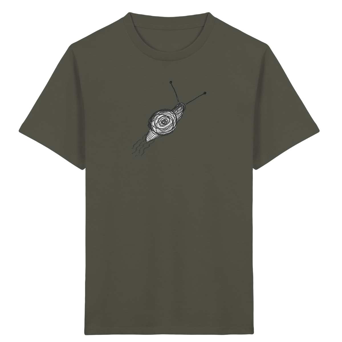 Schnecke von oben Kinderzeichnung - Kinder Bio T-Shirt