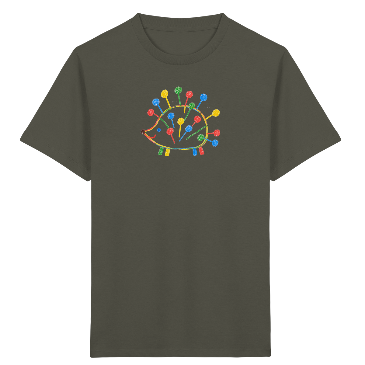 Bunter Farbpunkt Igel - Kinder Bio T-Shirt