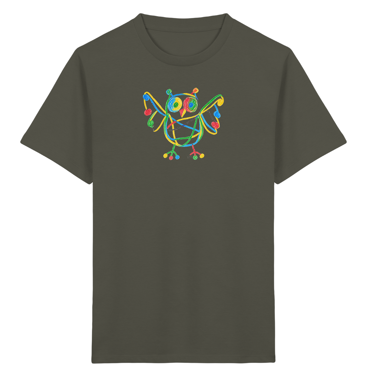 Farbpunkt Eule Kinder Shirt - Kinder Bio T-Shirt