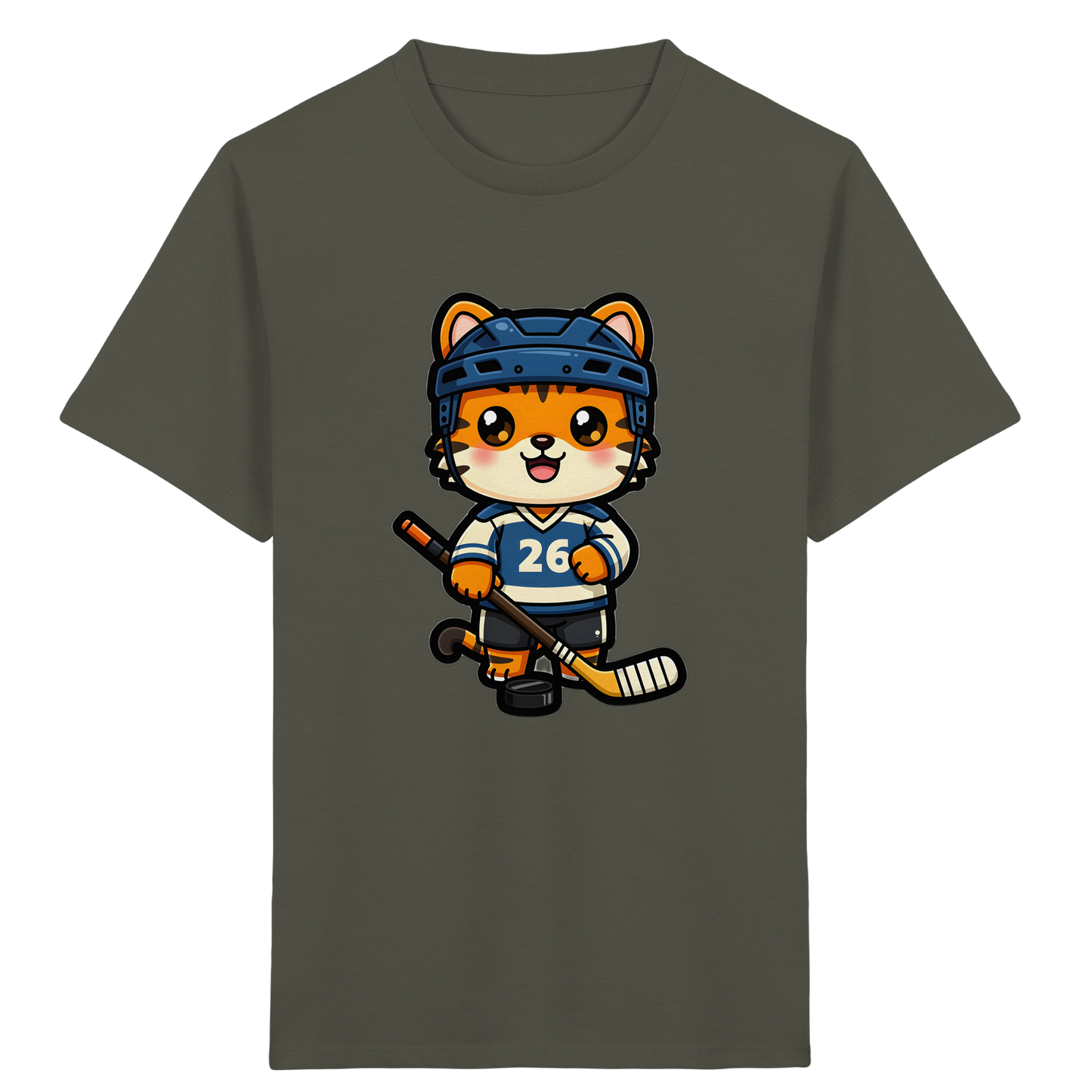 Tiger Eishockey Spieler Kinder T-Shirt - Kinder Bio T-Shirt