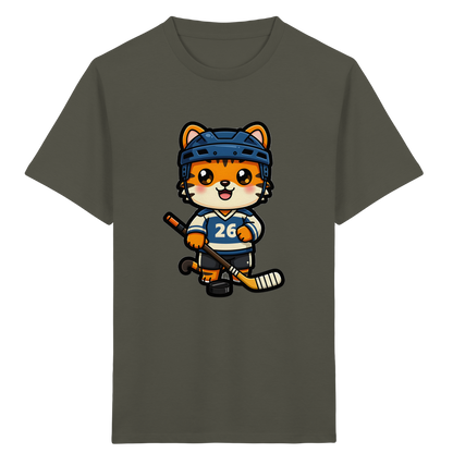 Tiger Eishockey Spieler Kinder T-Shirt - Kinder Bio T-Shirt
