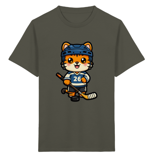 Tiger Eishockey Spieler Kinder T-Shirt - Kinder Bio T-Shirt