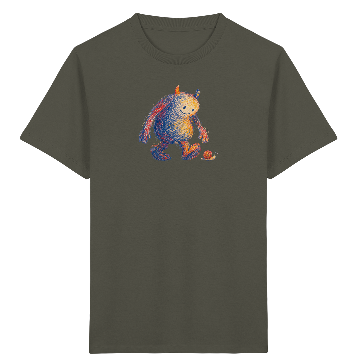 Schneckenfreund Monster Kinder T-Shirt - Kinder Bio T-Shirt