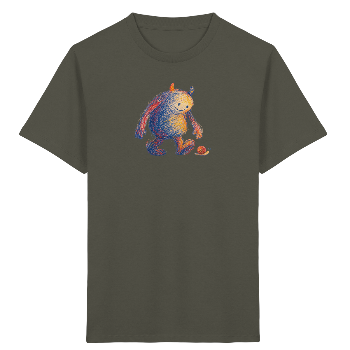 Schneckenfreund Monster Kinder T-Shirt - Kinder Bio T-Shirt