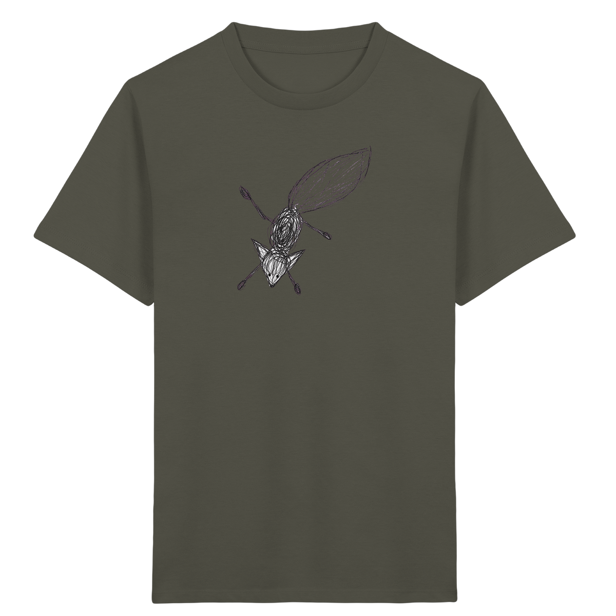 Fuchs von oben gezeichnet - Kinder Bio T-Shirt