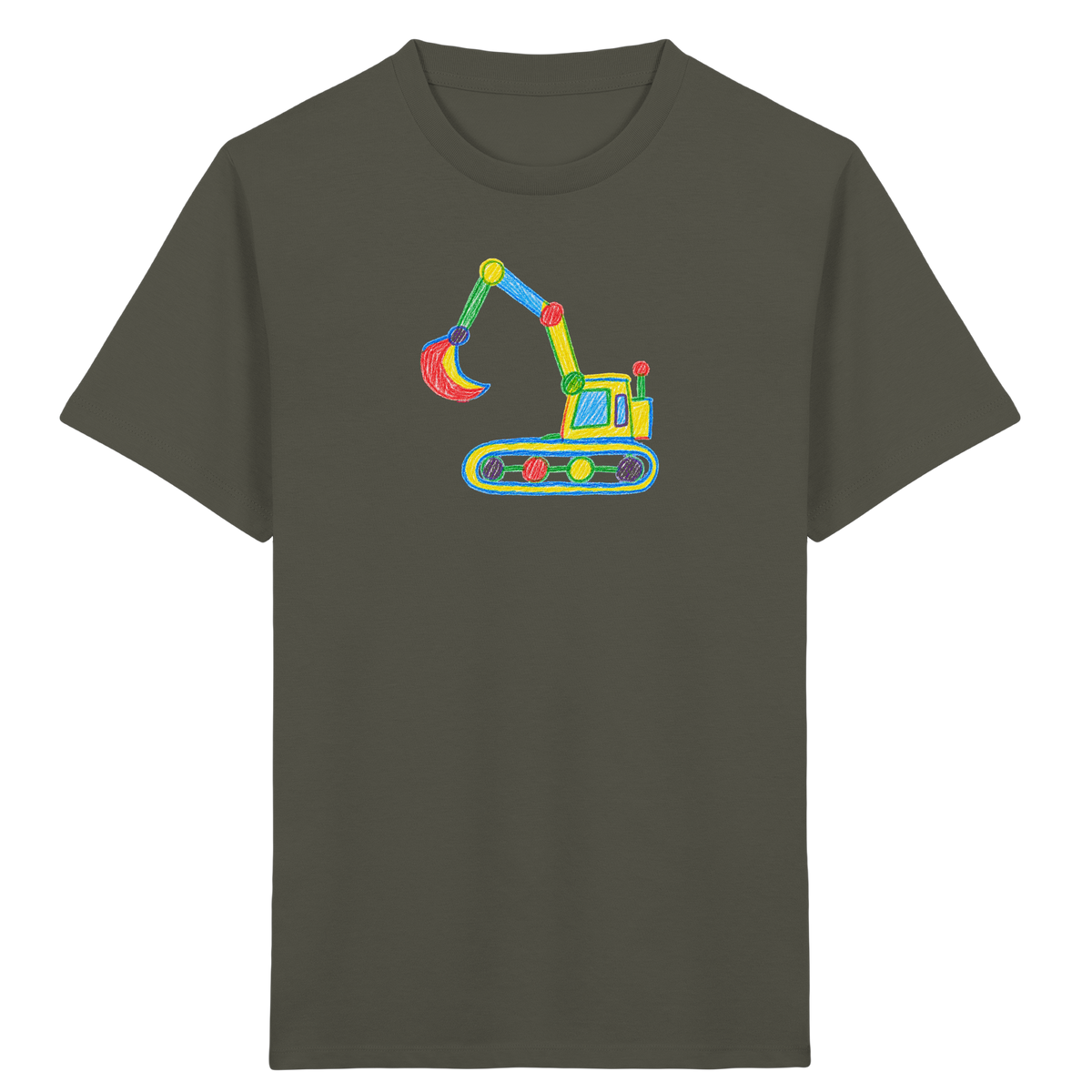 Bunter Punkt Bagger - Kinder Bio T-Shirt