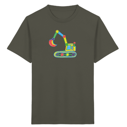 Bunter Punkt Bagger - Kinder Bio T-Shirt