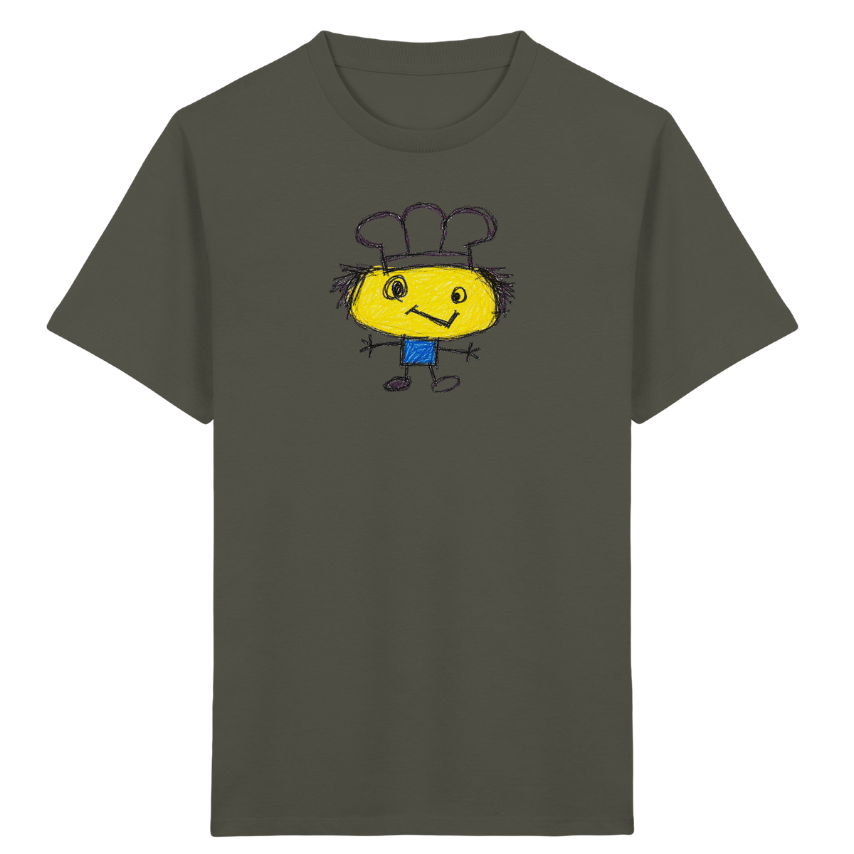 Kritzelkopf mit Kochmütze - Kinder Bio T-Shirt