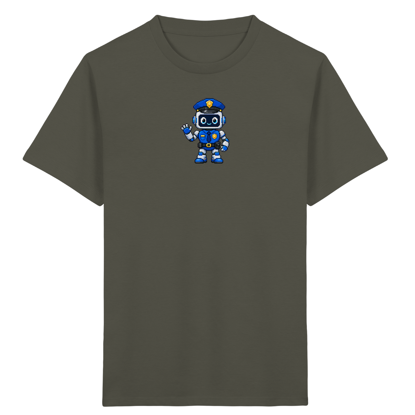 Pixel Roboter Polizei: Winkendes Kinder-T-Shirt - Kinder T-Shirt