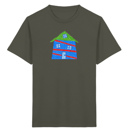 Blaues Balkenhaus Kinder T-Shirt - Kinder Bio T-Shirt